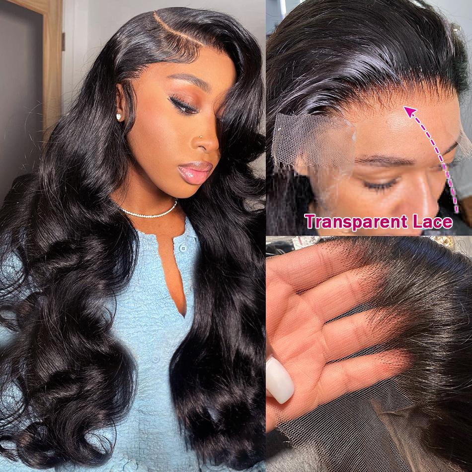 Bling Hair 36 34 Inch 13X4 13X6 Body Wave Lace Front Wig Human Hair 360 Full Frontal Wigs for Women Brazilian Real Human Hair PrePlucked Natural Black Remy Hair 180% Density #TikTokShopHolidayHaul