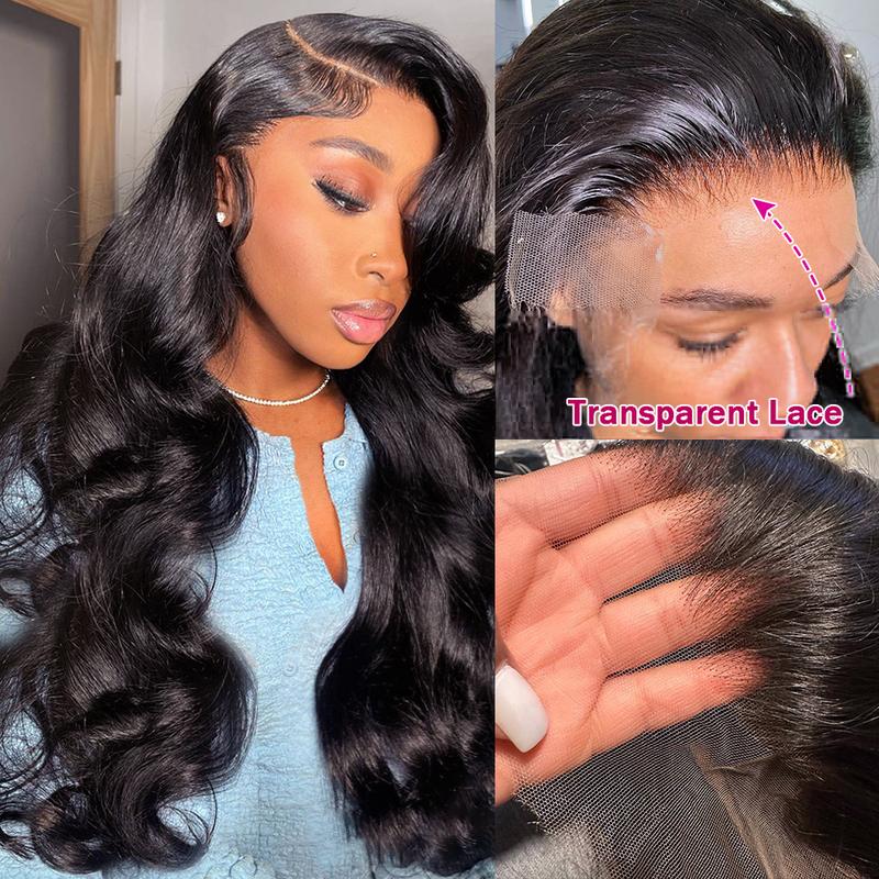 Bling Hair VIP 36 34 Inch 13X4 13X6 Body Wave Lace Front Wig Human Hair 360 Full Frontal Wigs for Women Brazilian Real Human Hair PrePlucked Natural Black Remy Hair 180% Density #TikTokShopHolidayHaul