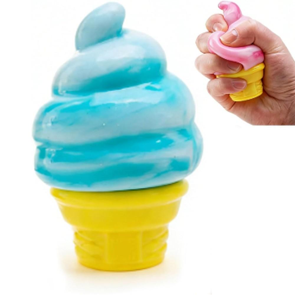 Ice Cream Squeeze Squishy, Ice Cream Cone Squishy, Slow Rise Sensory Fidget Toy, Easter Basket Stuffers Party Favors Summer Sensory Stress Relief