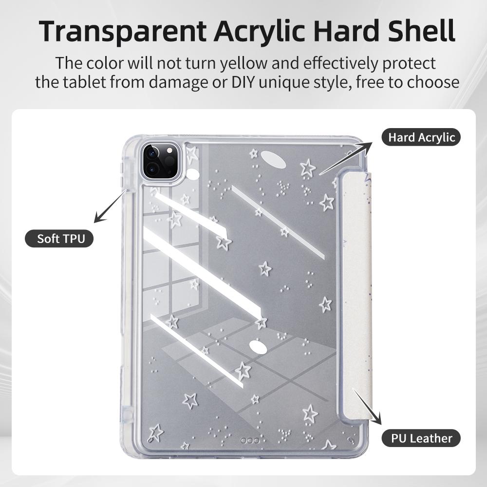 Cute Case Pattern For iPad 11th A16 2025 10th 10.9 Air 4th 5th 10.9 Air 11 M3 2025 7th 8th 9th 10.2 Smart Case with Pen Holder Tablet Protective Cover