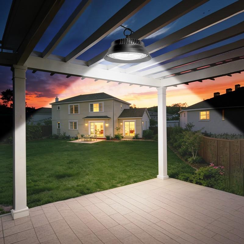 Solar Powered Yard Light with Remote Control Timer, Adjustable Brightness Levels, Ideal for Yards Fences Gardens Outdoor Security Lighting, Solar Garden Lights