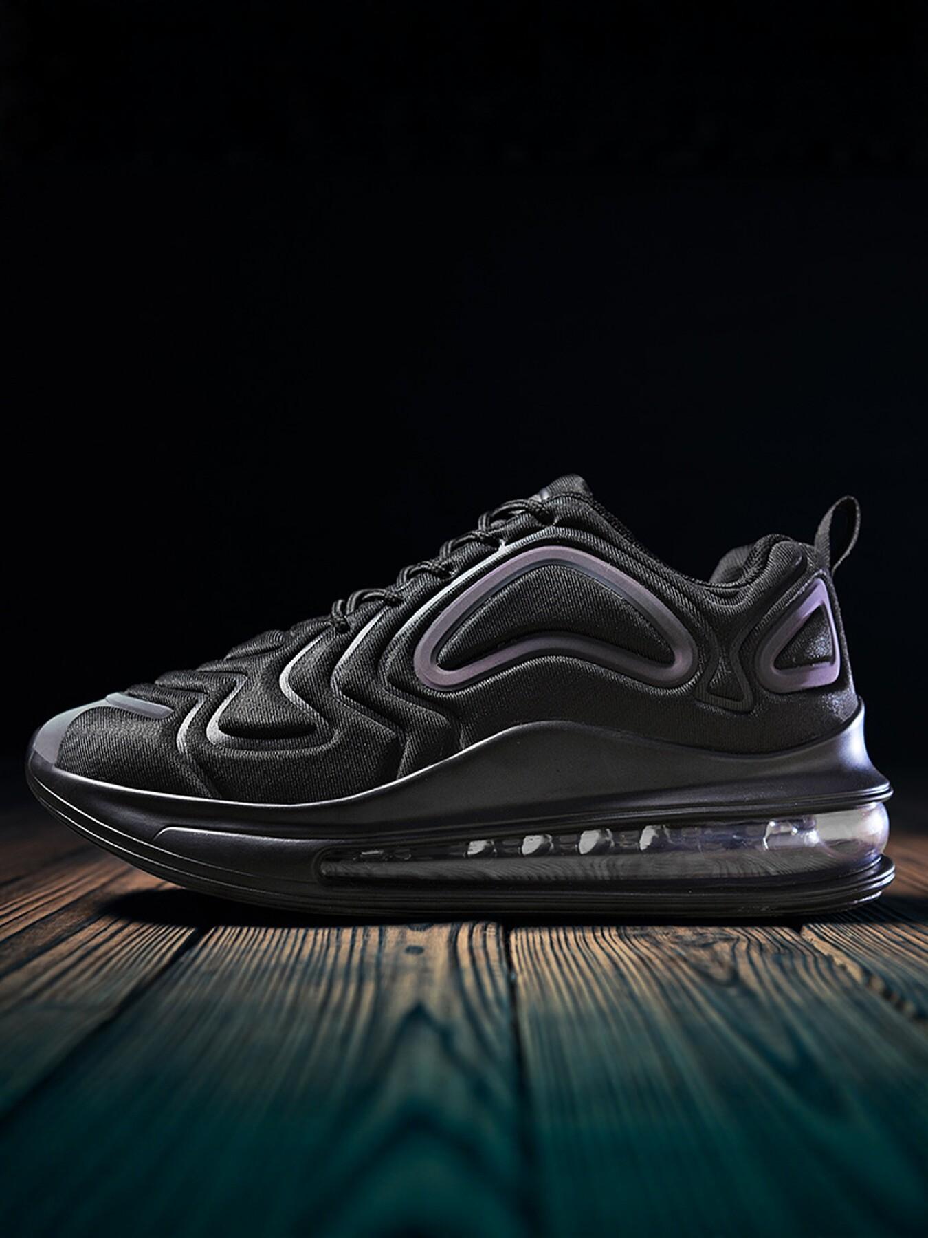 Men's Full Foot Air Cushion Sports Shoes, Comfortable Lightweight Breathable Anti-Slip Shock Absorption Running Shoes, Casual Outdoor Use