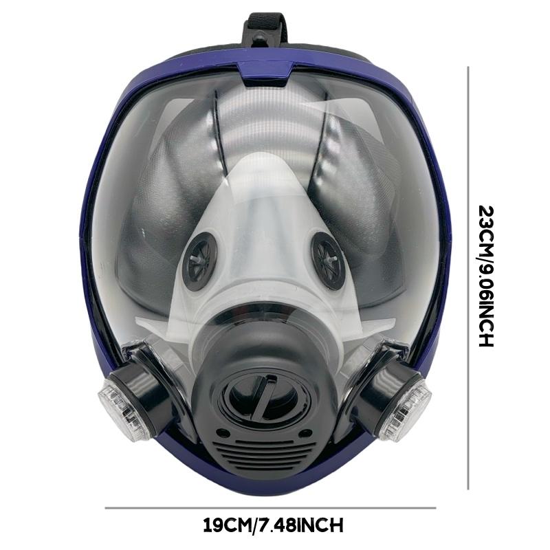 Reusable Full Face Mask with 40mm Filter, Respirator with Filter, Safety Mask for Painting, Woodworking, Construction, Grinding, Chemical, Dustproof Gasproof Mask