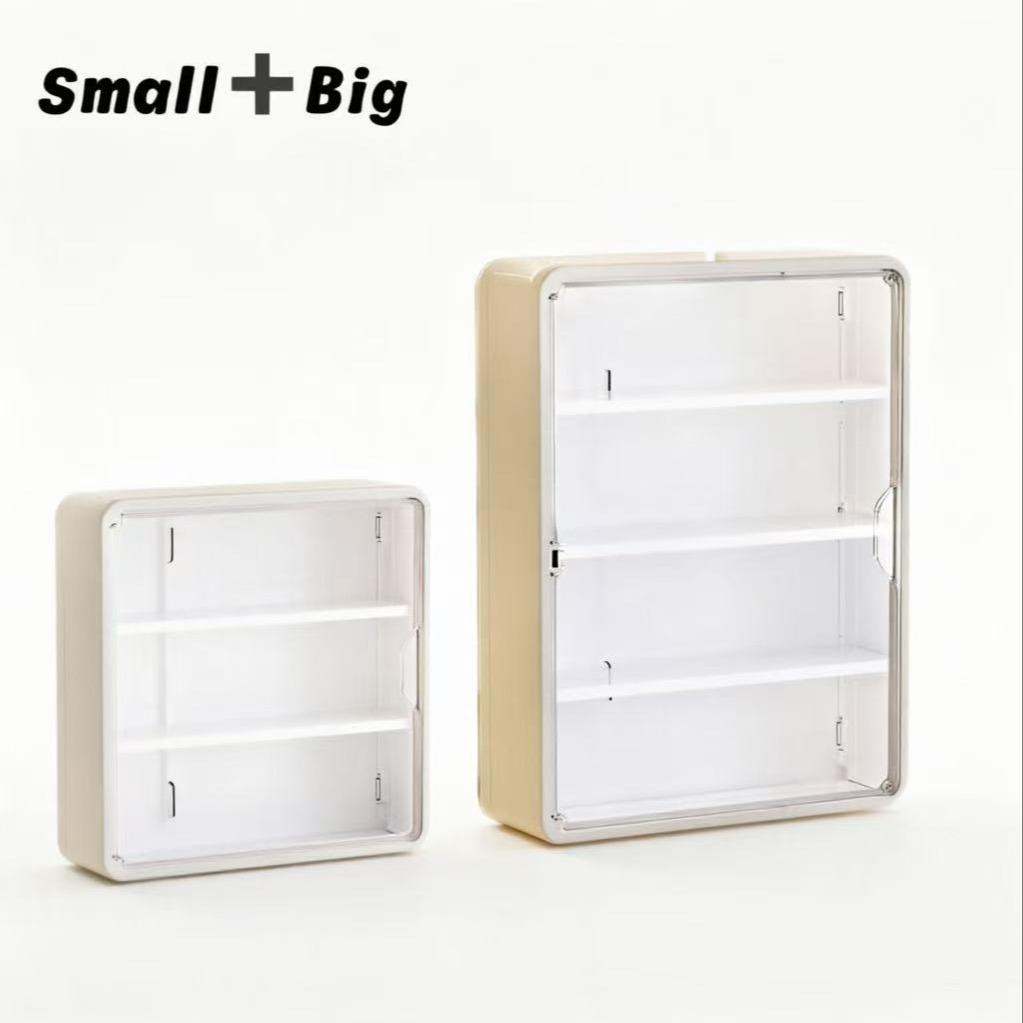 Large Wall-Mounted Display Rack, 4-Layer Acrylic Storage Box, Space-Saving Doll Shelf, Transparent Compartments, Ideal for Holidays