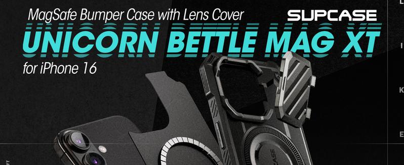 SUPCASE iPhone Cases for iPhone 16 Case/15/14/13 Pro/Pro Max (UBMag XT)with Camera Cover, [Compatible with MagSafe] Heavy Duty Rugged Case with Built-in Kickstand Protector Case Cellphone Casing