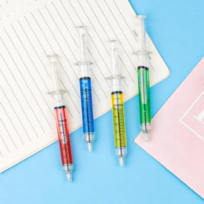 10PCS Mini Syringe Pen Set - Multi Purpose Injection-Style Ballpoint Pens & Highlighters, Creative Writing Stationery for School Indoor Recreation, Multi Purpose Pens Rollerball Pen Set