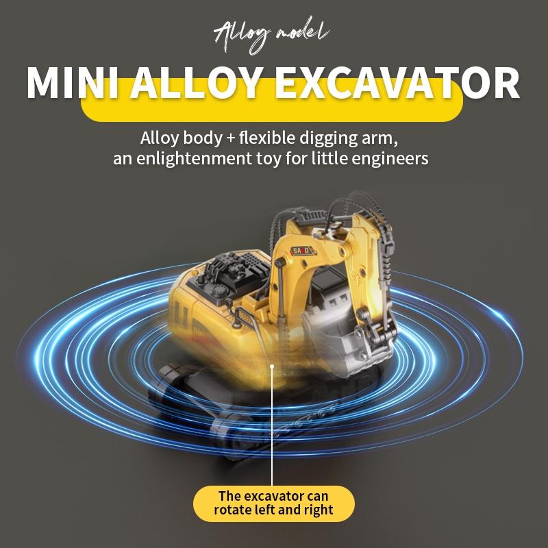 1:64 Remote Control Engineering Vehicle, Alloy Body with Lights and Sound, APP-Controlled, Christmas Gift for Boys and Girls