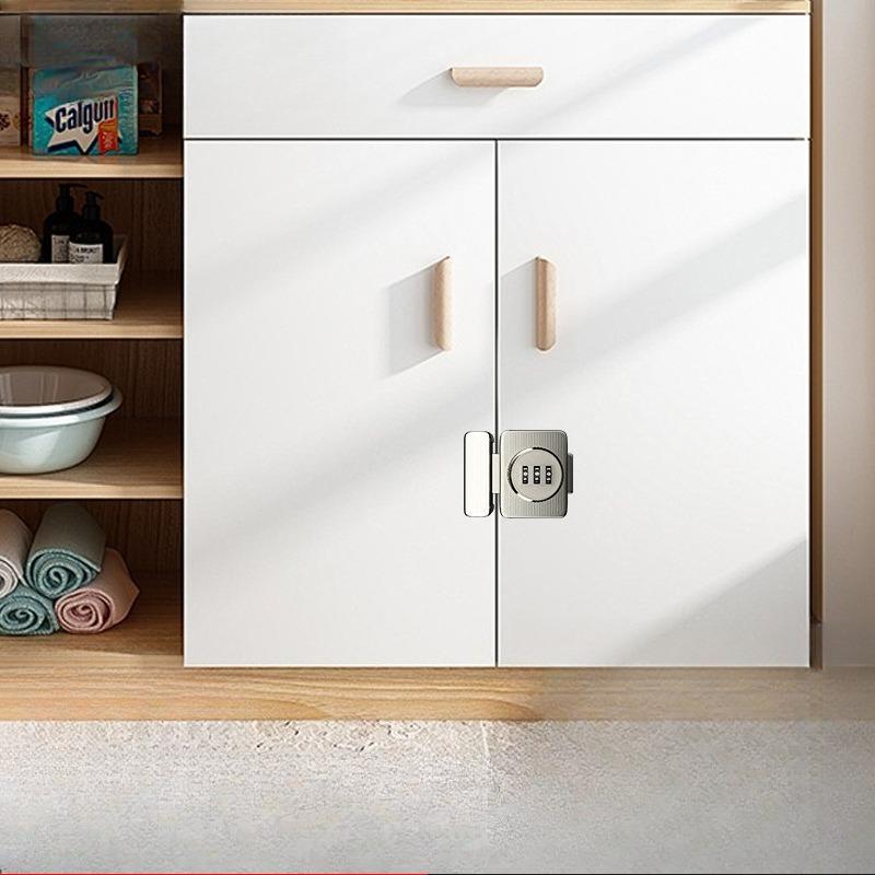 No-Drill Code Lock Bolt Latch Reversible Cabinet Drawer Storage Door Security Lock for Bedroom