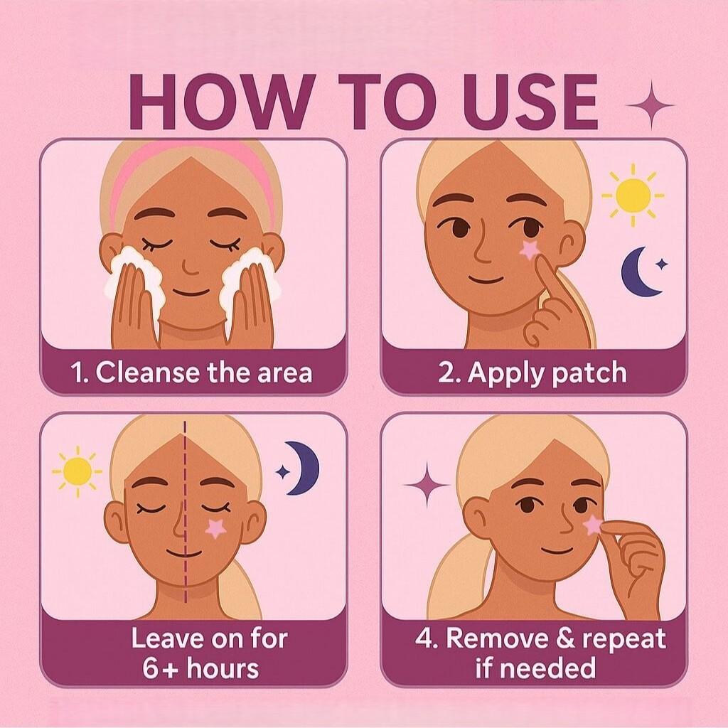 480 Pcs Hydrocolloid Pimple Patches for Face, Hypoallergenic Acne Spot Stickers with Tea Tree, Salicylic Acid and Cica Oil in Cute Colorful Star Shapes