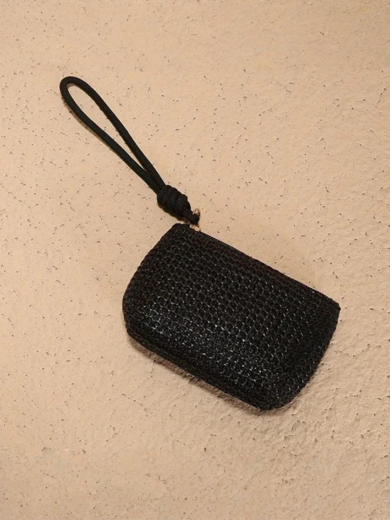 Women's Straw Handbag, Mini Woven Purse, Compact Storage Bag, Elegant Accessory for Daily Use, Perfect for Small Essentials