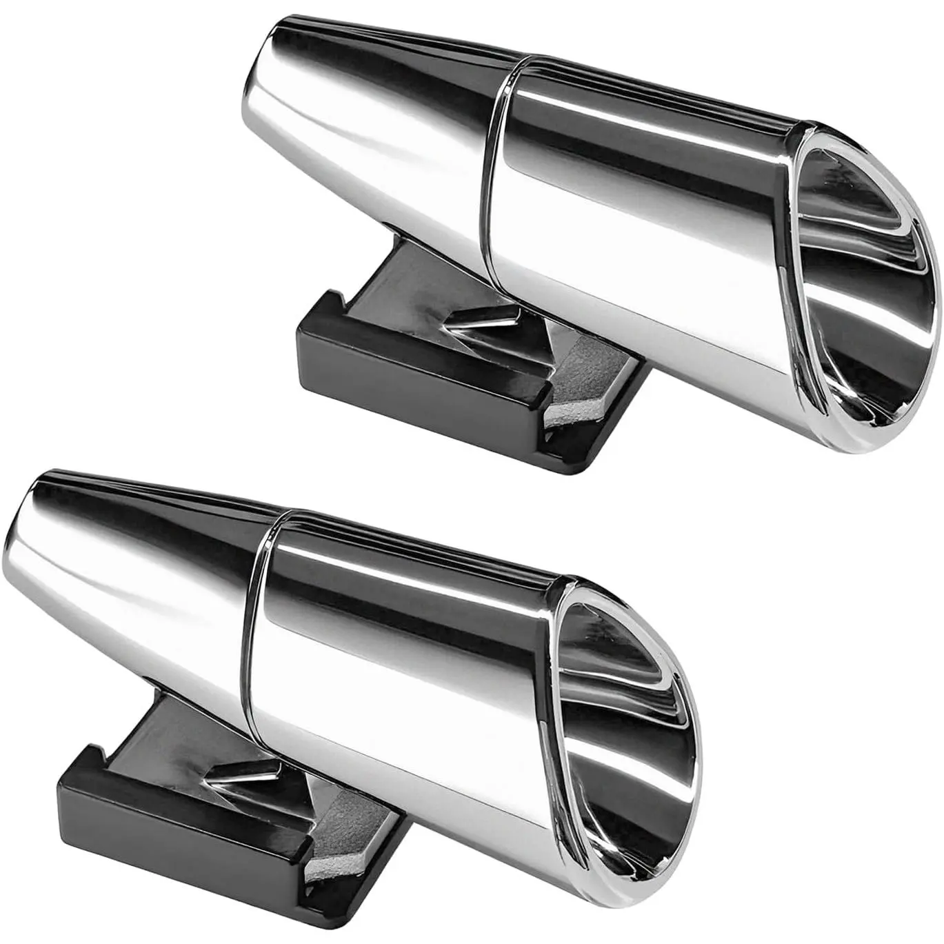 2PCS Car Deer Whistles, Ultrasonic & Wind Activated Deer Horns with Self-Adhesive, Waterproof Animal Warning Whistle Device Helps Reduce Accidents for Cars Trucks SUVs (Silver)