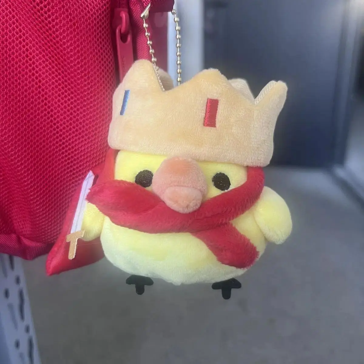 King Nostril Chicken Plush Doll - Funny Cute Little Yellow Chick Keychain Pendant Stuffed Toy
