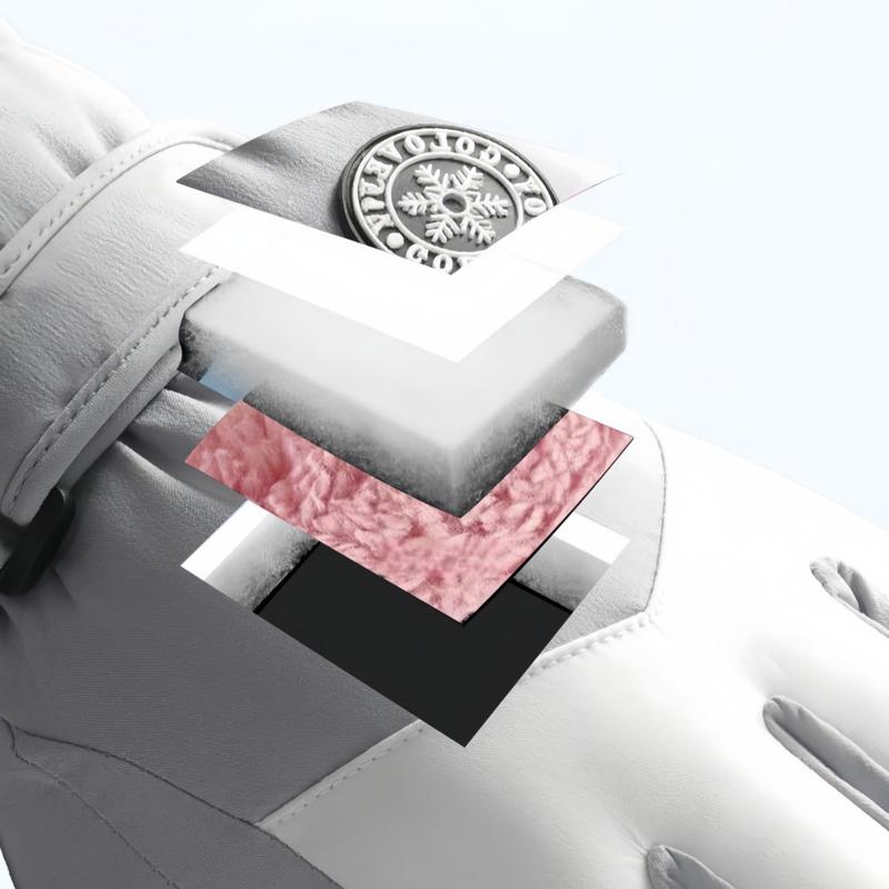 Winter Ski Gloves Waterproof Windproof Thick Warm Non-Slip Touchscreen Compatible for Cycling Driving Outdoor Sports Outdoor Activity Gloves