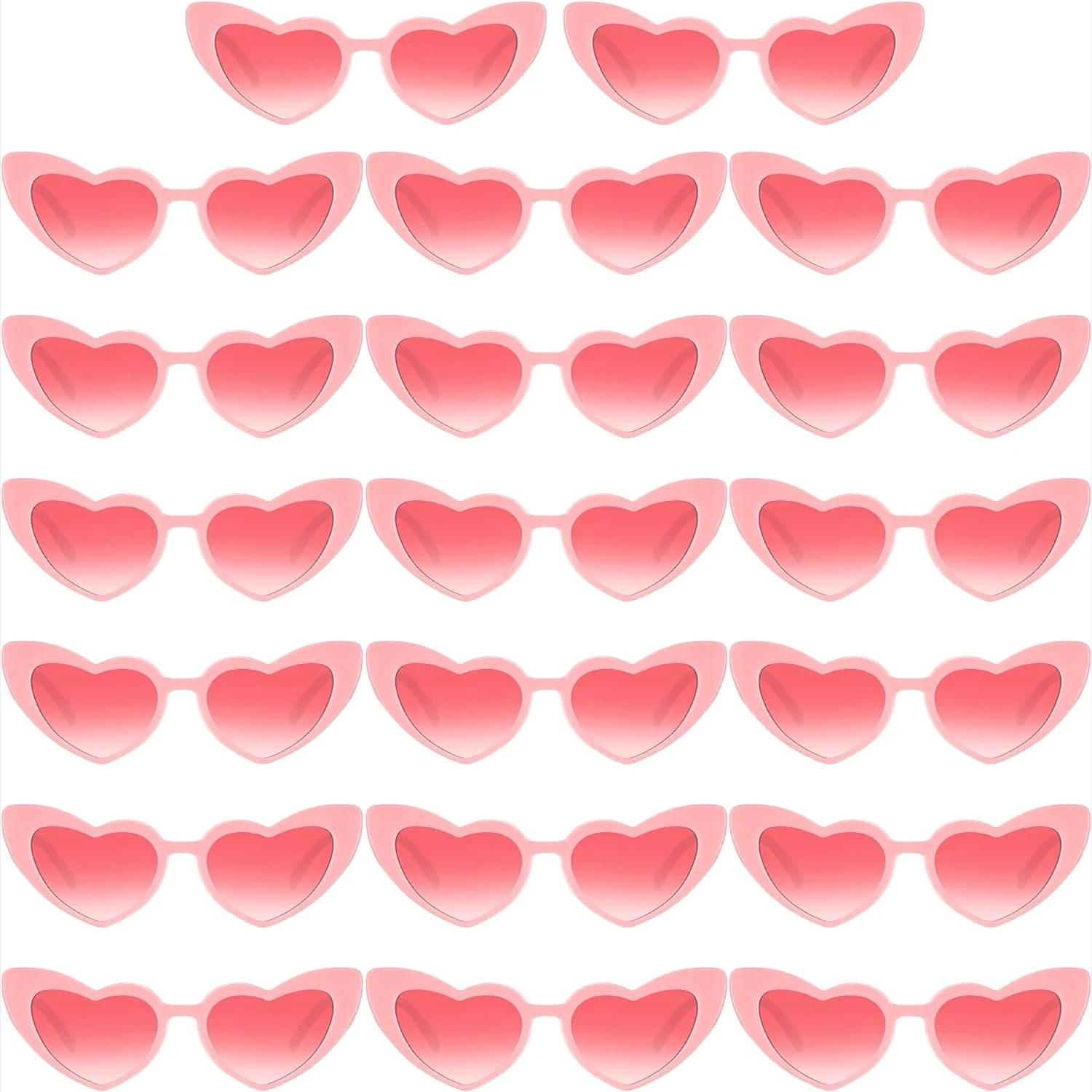 Heart Shaped Sunglasses, 12pcs/set Trendy Heart Sunglasses, Fashion Accessory for Bridal Shower, Bachelor Party, Wedding, Birthday