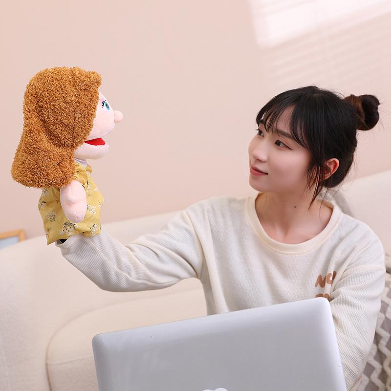 Family Plush Hand Puppets, Soft Healing Companion Toys, Interactive Parent-Child Game Props, Unisex Design, Perfect for Family Bonding