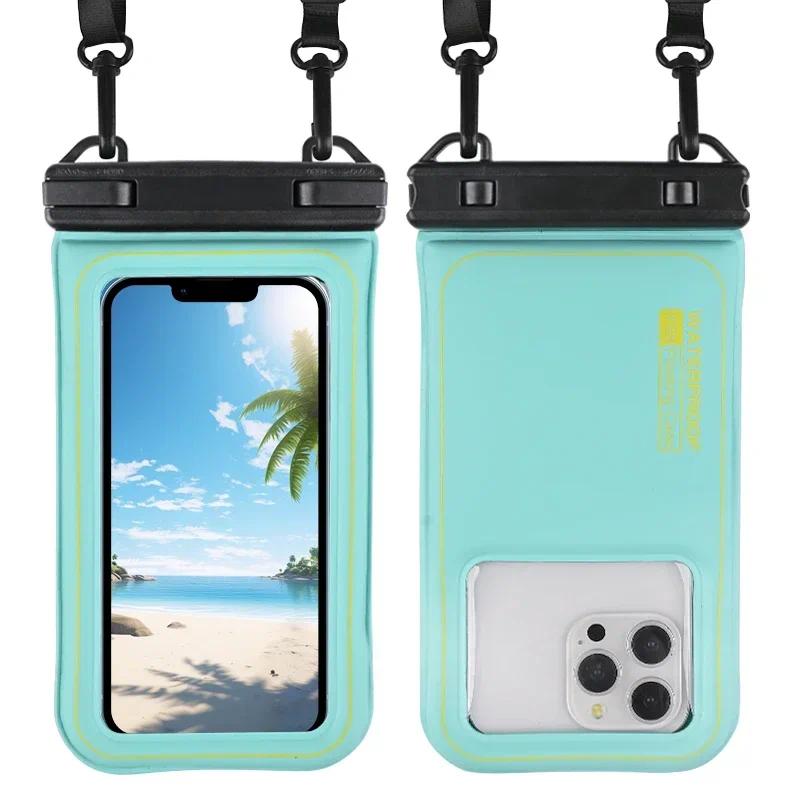 2  PCS Upgrade Sponge Waterproof Phone Bag Universal Crossbody Travel Organizer Bag Swimming Surfing Storage Pouch For iPhone Samsung Xiaomi Google