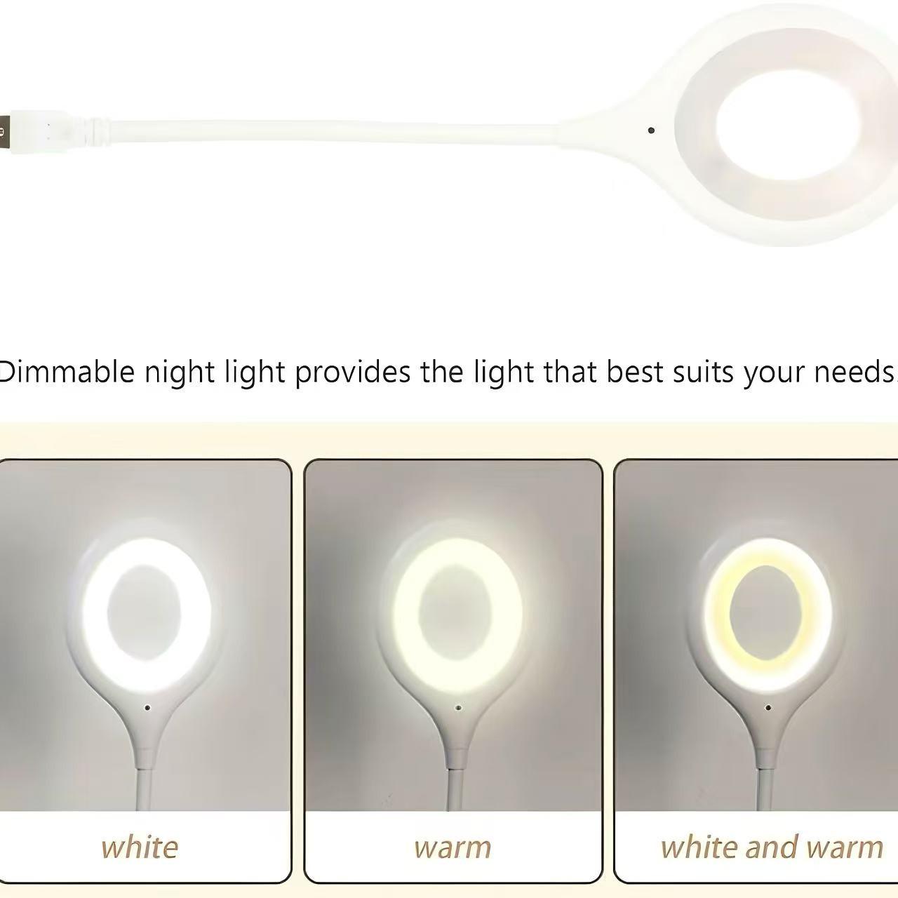 Smart Voice-Controlled Light, No Bluetooth Required, Voice-Activated Sensor Light, Three Lighting Modes, Five Brightness Levels, Plug-and-Play, Portable USB Powered Light, Gooseneck LED Light, Hands-Free, Night Light, Ideal for Bedrooms, Reading, gift