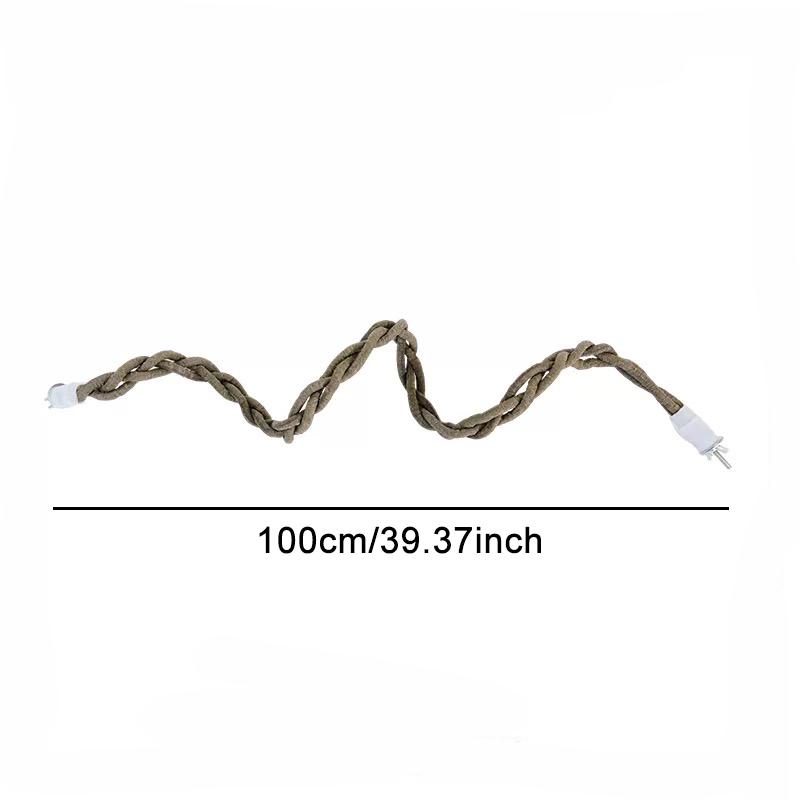 Parrot Climbing Rope Stand Pole Toy, Bendable Bird Toy for Cage Accessories, Parakeet Budgie Cockatoo Chew Toy, Avian Pet Supplies