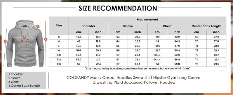 COOFANDY Mens Hooded Sweatshirt Casual Long Sleeve Drawstring Waffle Knit Pullover Hoodies