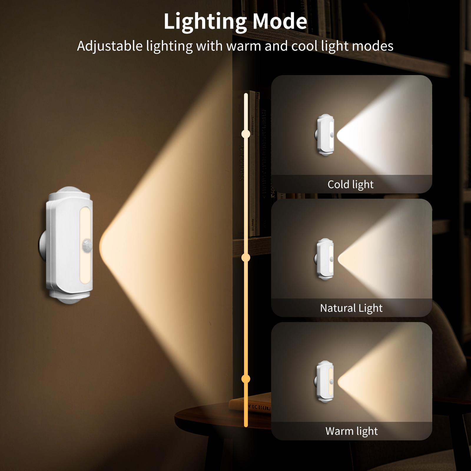 Rainbow Gradient Ambient Night Light Smart Sensor, Magnetic Mounting Perfect for Bedrooms, Courtyards, Staircases Birthday Gift, Christmas Present