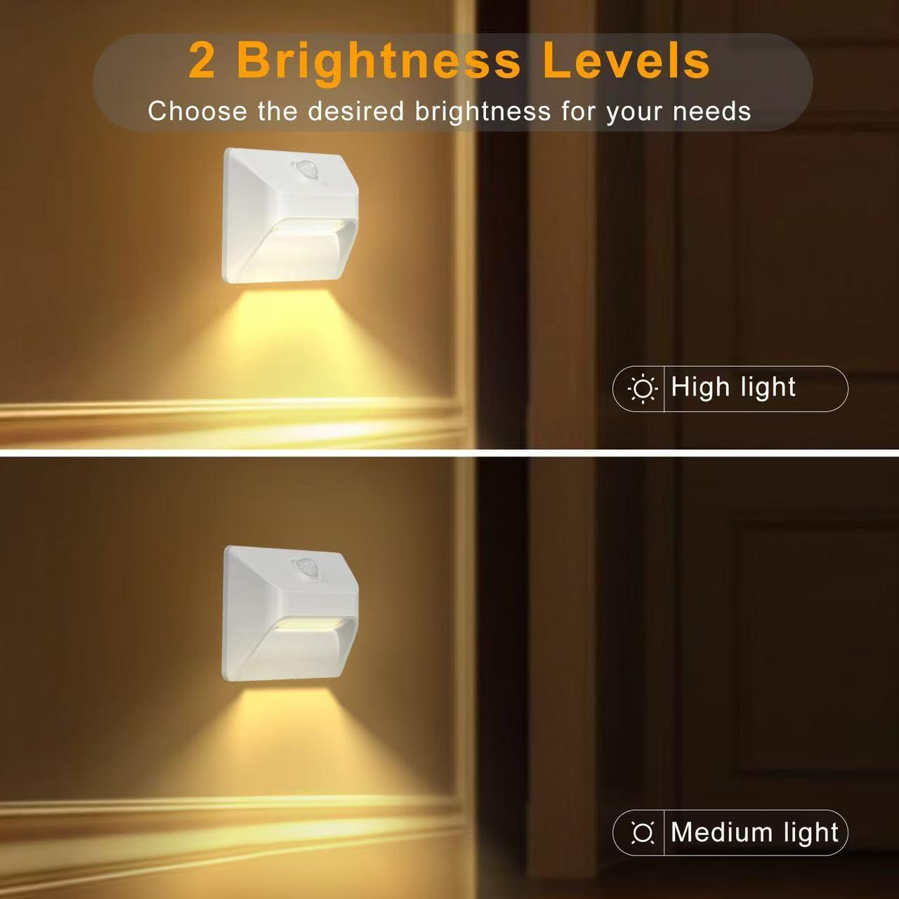 2Pcs Sensor Wall Sconces, Modern LED Rechargeable Wall Lights, Magnetic Attachment, Wireless, 2200mAh Long Battery Life, Motion-Activated Lighting; For Hallways, Bedrooms, Bathrooms, and as Motion-Activated Night Lamps