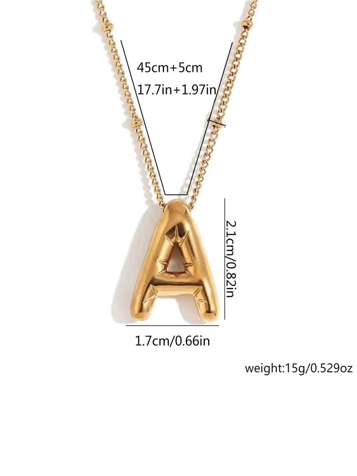 Women's Elegant Letter Design Pendant Necklace, Trendy All-match Exquisite Charm Necklace for Party & Daily Decor, Vintage Jewelry As Birthday Gifts for Women & Girls, Initial Letter Necklace