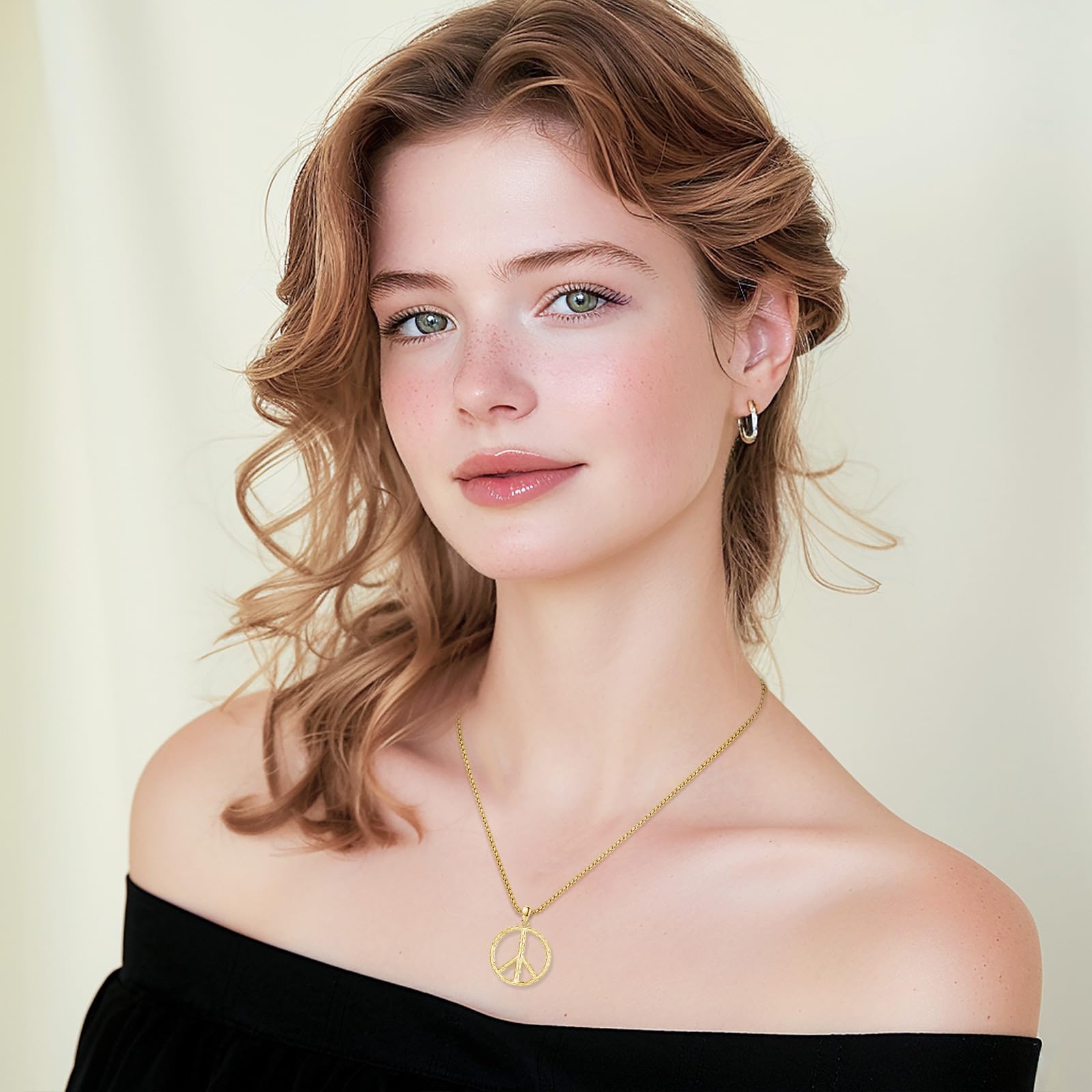 Thanches 925 Sterling Silver Peace Sign Necklace for Men Women Hippie Peace Pendant Jewelry, Perfect for Parties, Birthdays, Graduations Unleash