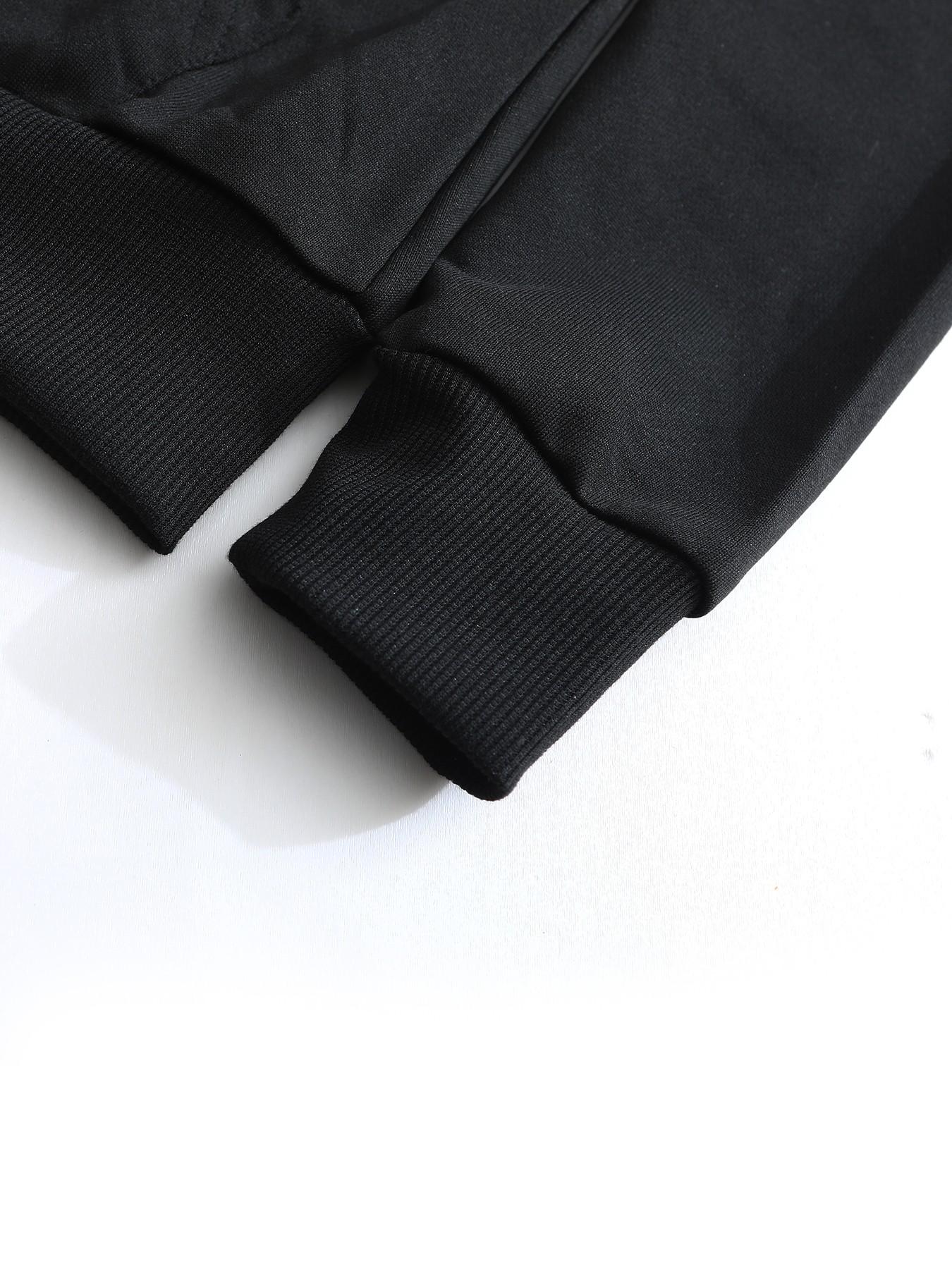 Womens Slim Fit Zip Up Hoodie Black Hooded Kangaroo Pocket Gothic Grunge Y2K Baddie Streetwear Alt Style Concert Night Out Fall Winter Street Fashion Apparel