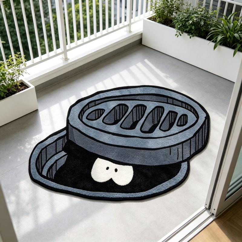 Creative Monster Design Rug, Fluffy Modern Rug, Indoor Fuzzy Rug, Soft Plush Carpet for Living Room Bedroom, Washable and Easy Care, Perfect Gift for Home Decor