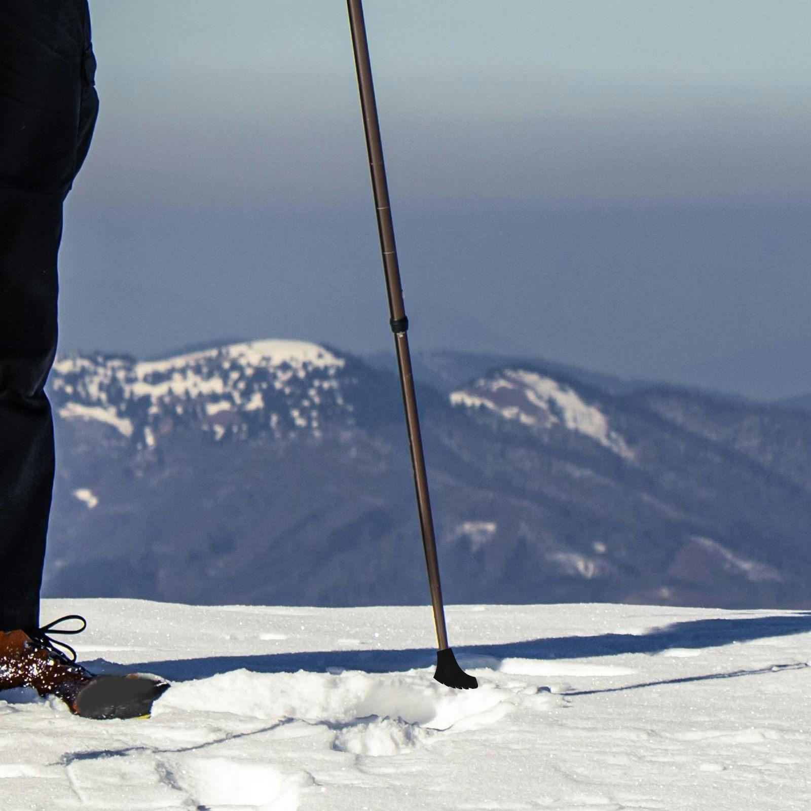 6Pcs Trekking Pole Tips Replacement Protectors Trekking Accessories Walking Stick Stopper Ends Hiking Equipment All Weather