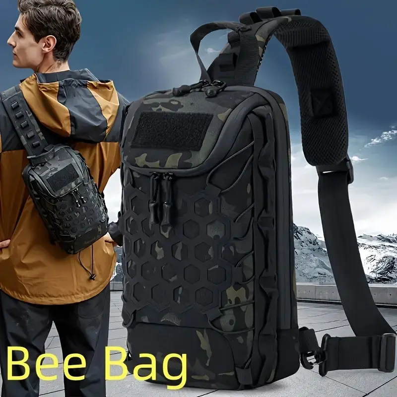 [Best Seller] Large Capacity Tactical Sling Bag - Durable Waterproof Oxford Fabric, Adjustable Crossbody Shoulder Strap, Multi-Compartment, for Outdoor Enthusiasts, Hiking, Camping, Adjustable Crossbody Bag