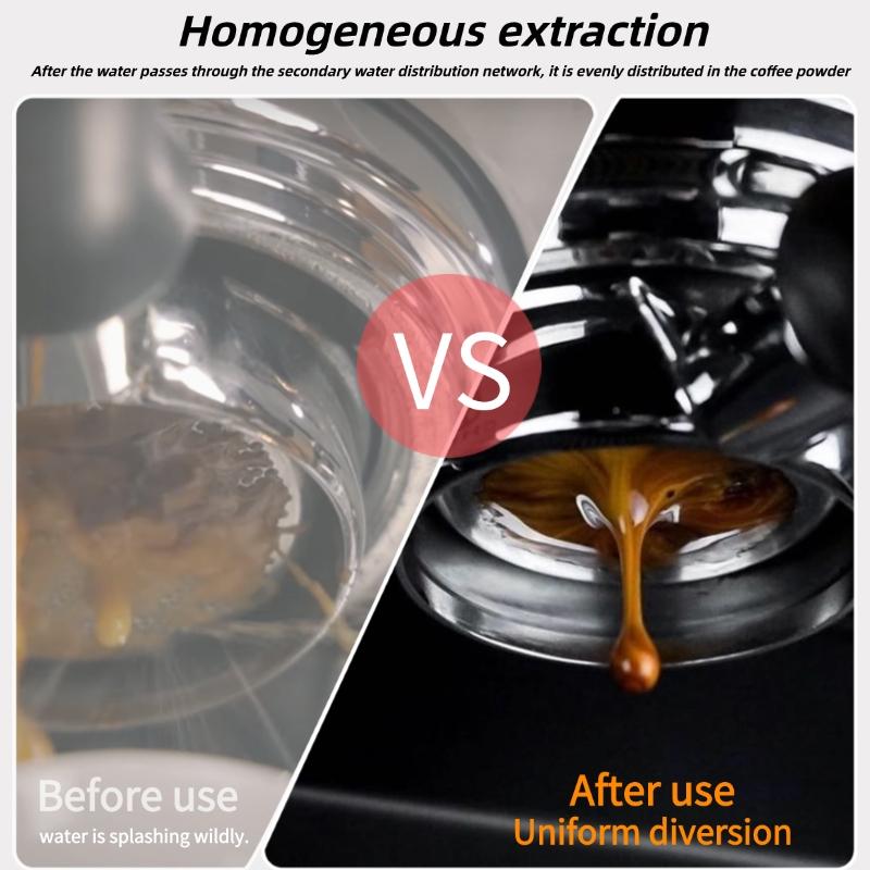 Italian Coffee Drip Tray 51-58mm, Ultra-Thin Stainless Steel Water Divider, Magnetic Support, Ideal for Espresso Machines