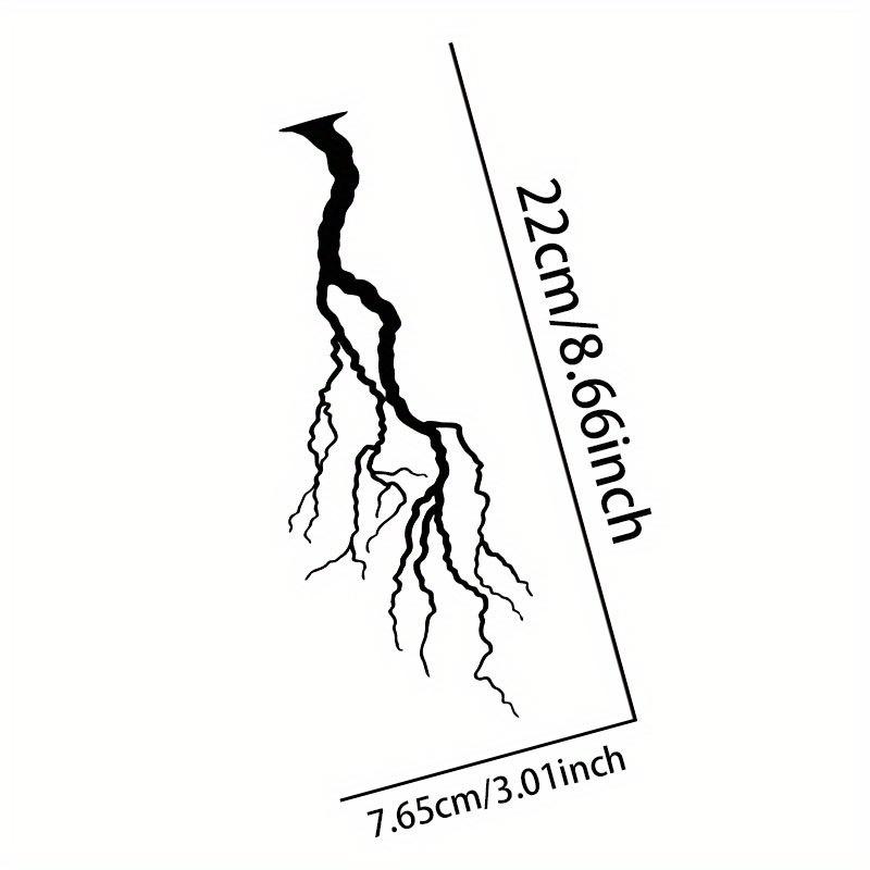 Creative Lightning Pattern Motorcycle Motorbike Fuel Tank Side Panel Stickers Sticker Decals, Covering Scratches, Suitable for Universal Waterproof and Sun Resistant Decorative Accessories on The Exterior of Vehicles, with Multiple Colors To Choose From