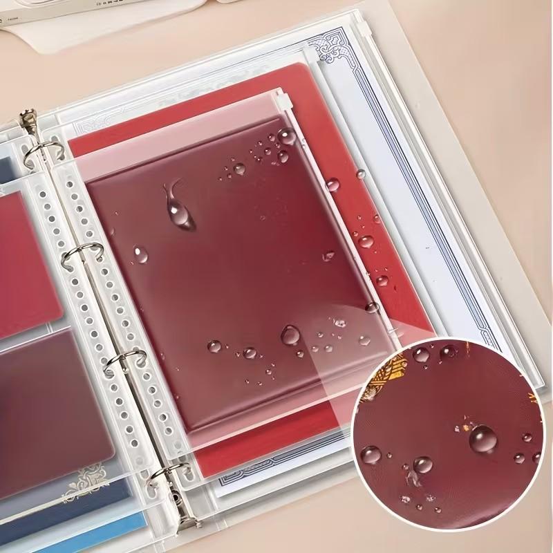 Important Document Storage Personal Records Zipper Ring Binder with Secure Zipper Closure, Birth Certificate Protection Case, Waterproof Organizer Bag, Home Safety Folder (7 Inner Pages)