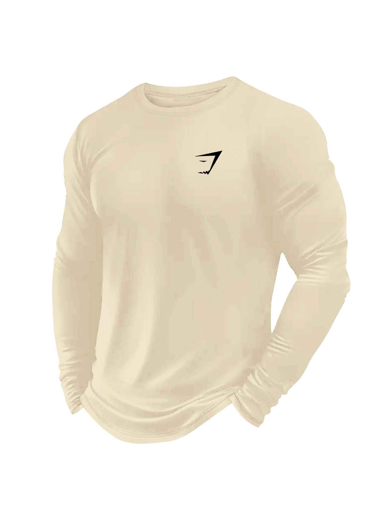 Men's Long Sleeve Athletic Workout Shirt, Breathable Quick-Dry Gym Top for Training & Daily Wear, Activewear Fitness, Athletic Style Activewear