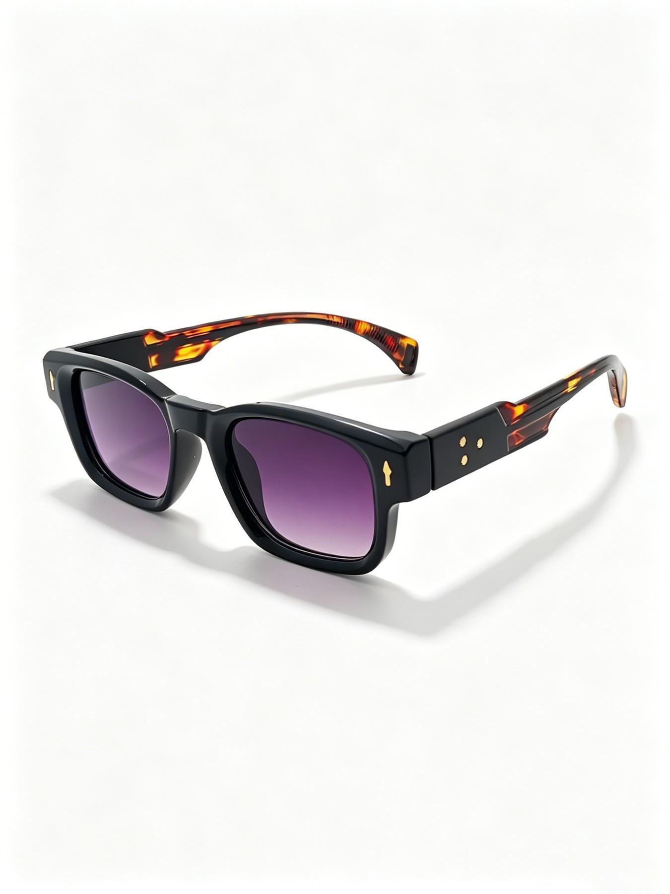 Catreside Classic Square Frame Sunglasses Tr Material, Anti-Blue Light, Unisex, Suitable for Beach, Cycling, Music Festivals, Parties