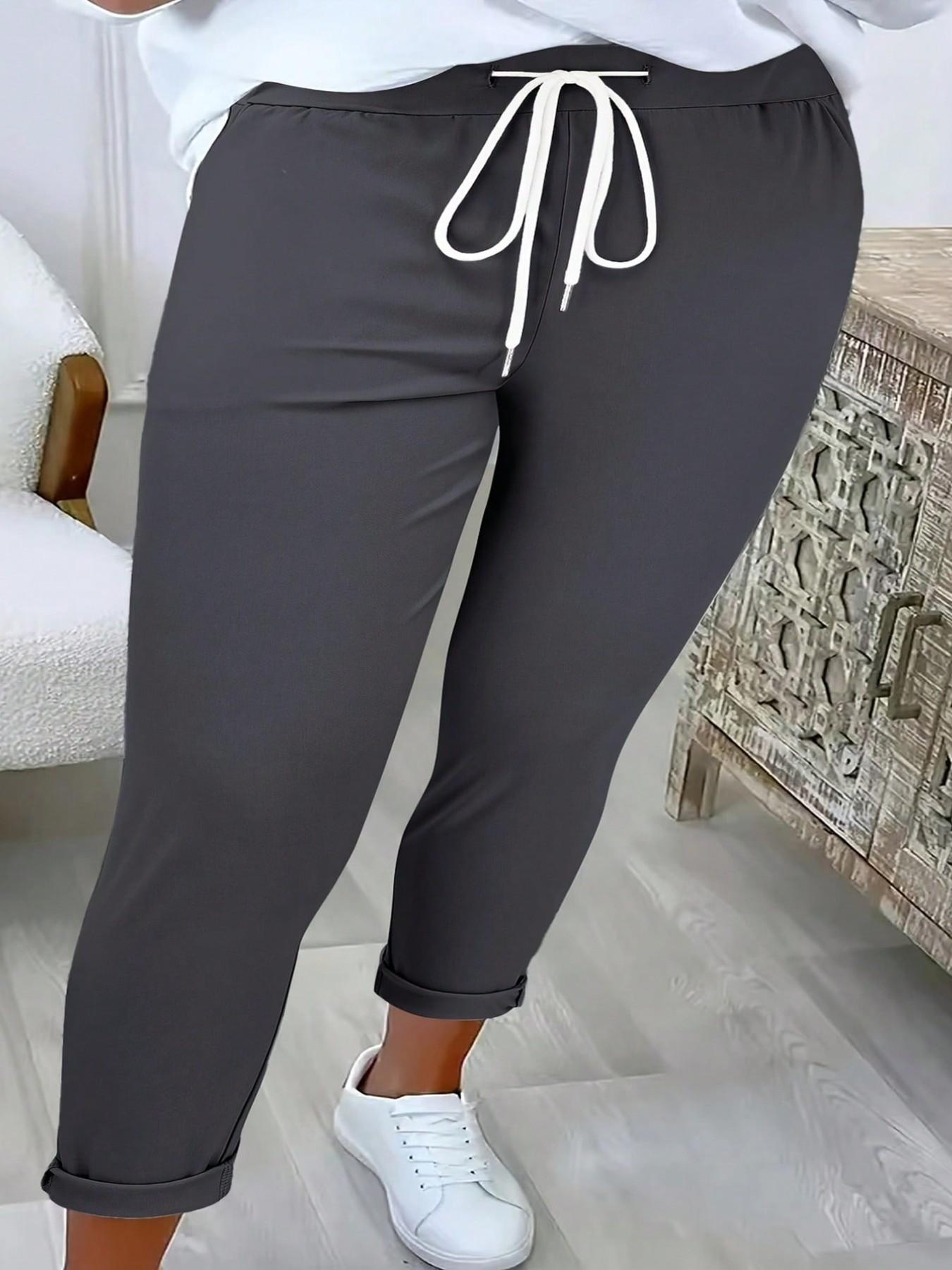 Fashion plus-size women's versatile daily commuting casual pants