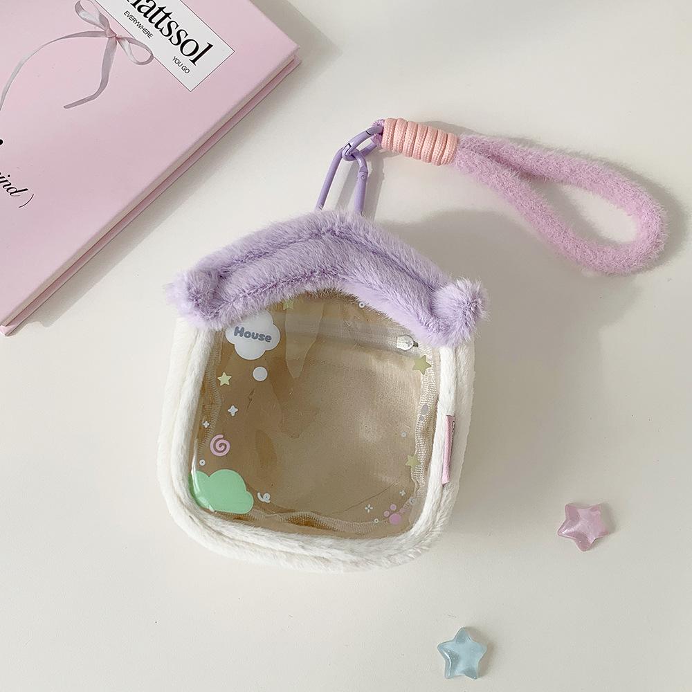 Cartoon Plush Doll Bag, Student Toy House Storage Bag, Anime Figure Cotton Doll Display Hanging Bag, Pain Bag for Collectors
