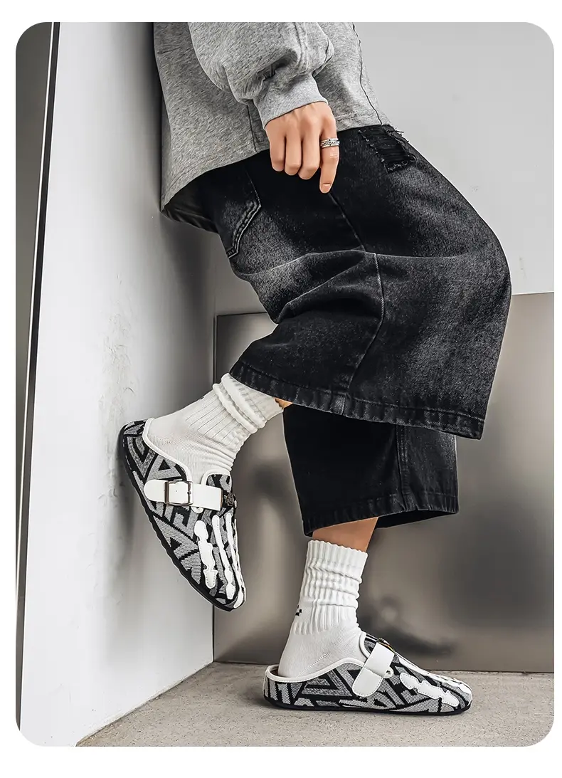 Men's Bohemian Print Mules, Mule Slides, Comfortable Slip-On Sandals, Adjustable Buckle, Soft Insole, Ideal for Daily Wear, Casual Footwear Men's Bohemian Print Mules, Mule Slides, Comfortable Slip-On Sandals, Adjustable Buckle, Soft Insole, Ideal for Daily Wear, Casual Footwear