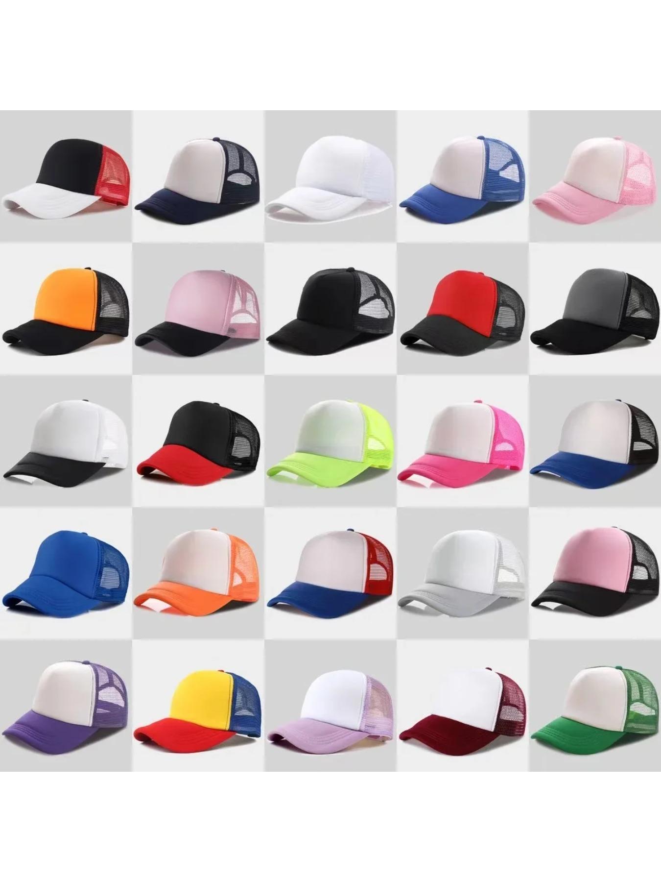 Unisex Cheaper 5 Panel Trucker Hat For Adult Summer Net Baseball Cap Men Women Sponge Mesh Adjustable Sun Hat Visor