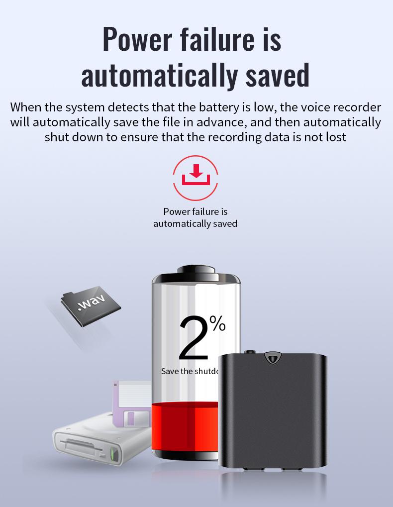 Ultra-Slim Hidden Magnetic Voice Recorder- 9.7g – One-Touch, HD Noise Reduction, Long Battery, Large Storage + OTG Adapter Audio Intelligent High-Definition Tape support one-click recording accuracy ample capacity