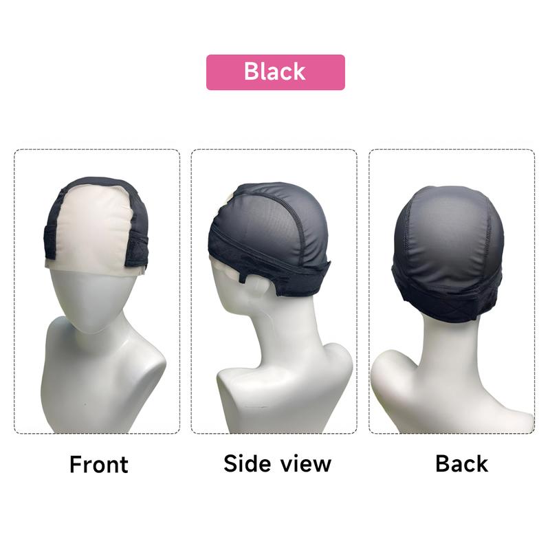 Wig Cap with Grip Band for Keeping Wigs in Place, 1 Count Adjustable Style Dome Mesh Cap with Showing Off Ears, Non Slip Cap Let Wig Be Glueless, Mother's Day Gift