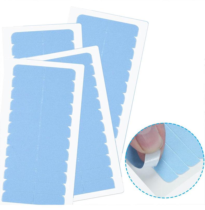 24 Pieces/Sheet Lace Wig Tape Strips Human Hair Lace Double Sided Bonding Clear Adhesive Tape for Lace Wig Toupee Hairpiece