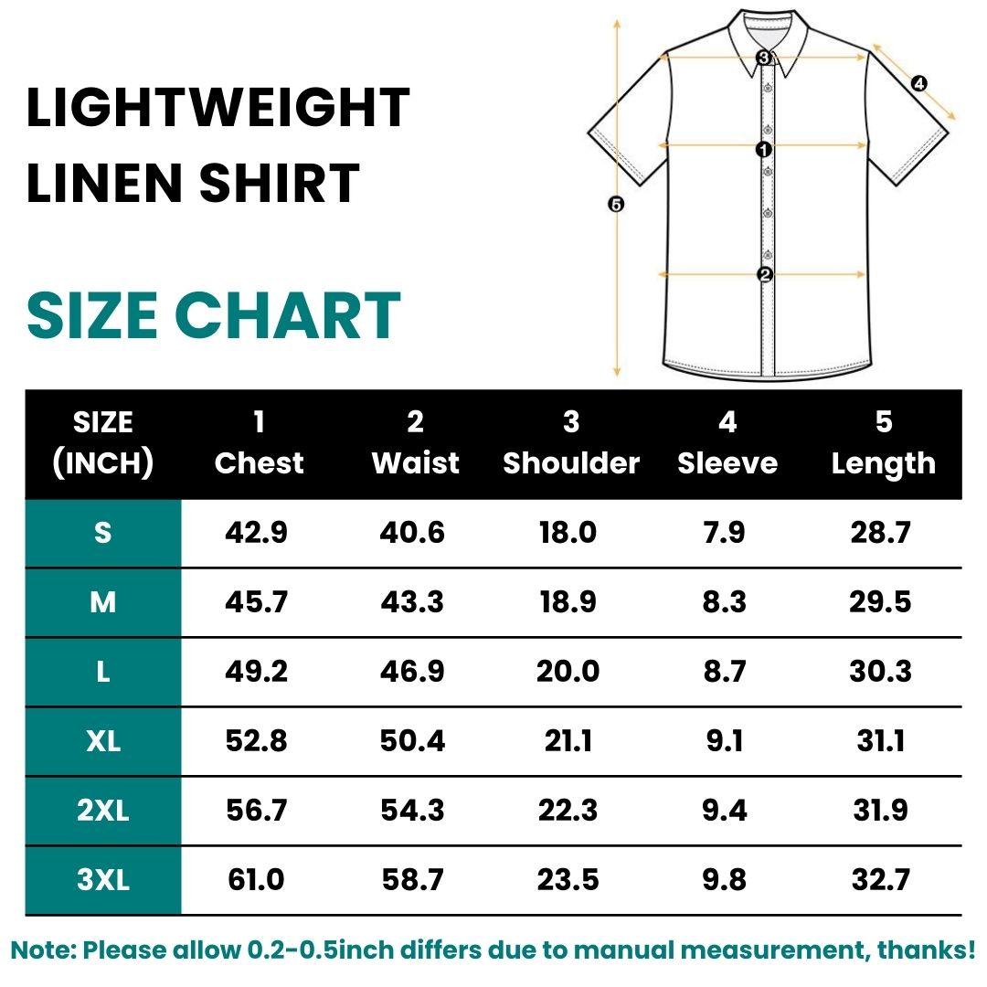 Alimen Men's Linen Shirts Short Sleeve Dress Shirts for Men with Pocket Vacation Beach Summer Party Wedding Casual Button Down Shirts, Lightweight Breathable Comfort Soft Fabric Spread Collar Linen Shirts for Men