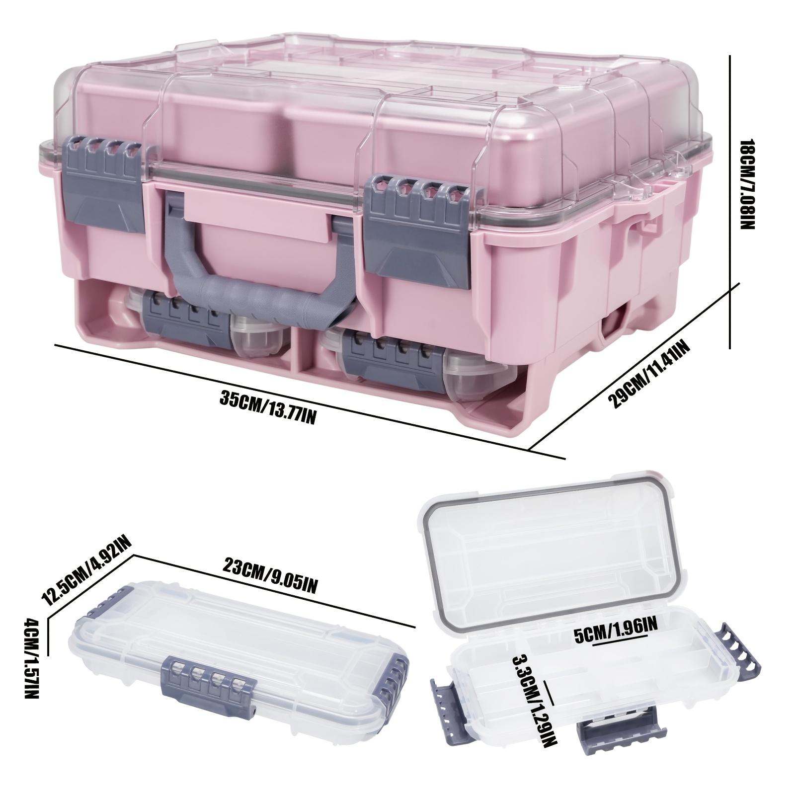 Three-Layer Fishing Tackle Box -  Fashion Style Solid Color, Secure Lock Closure, Normal Waterproof Level, ABS Material, Adjustable Compartments, Ideal for Travel & Christmas Festival