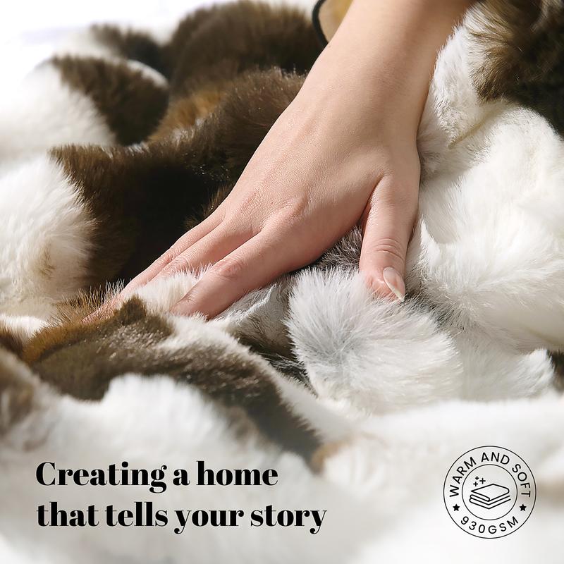 SpottedCozy | Cow Print Faux Fur Blanket & Ultra-Soft Dual-Sided Bubble Blanket | Throw Twin | Plush Weighted Fuzzy Blanket for Sofa, Bedroom, Living Room, Super Soft Warm for Adults Kids Girl Gifts Bedroom Couch Sofa Travel, Black/Pink/Camel/Gray SpottedCozy | Cow Print Faux Fur Blanket & Ultra-Soft Dual-Sided Bubble Blanket | Throw Twin | Plush Weighted Fuzzy Blanket for Sofa, Bedroom, Living Room, Super Soft Warm for Adults Kids Girl Gifts Bedroom Couch Sofa Travel, Black/Pink/Camel/Gray