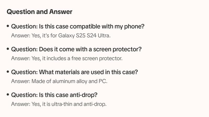 Samsung Galaxy S26/s25/s24 Ultra Case, Metal Magnetic Aluminum Alloy Thin Shockproof Back Cover (free High-Quality Screen Protector)