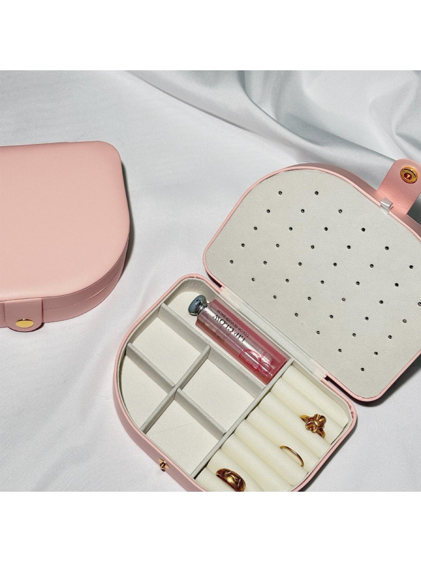 Elegant Jewelry Storage Box, Large Capacity Portable PU Leather Case, Travel Jewelry Organizer with Earring Holder, Ring and Necklace Compartment