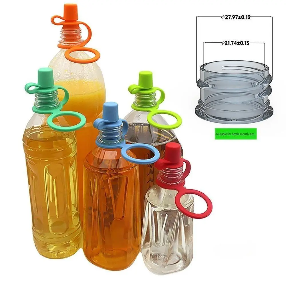 23mm Leak-Proof Silicone Beverage Bottle Cap Adapter Set - Reusable Universal Spill-Proof Drinking Spout Replacement for Gym, Travel Use, Road Trips, One Size