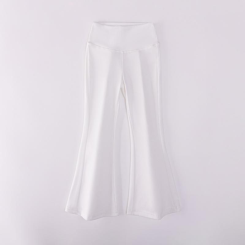 Girls Yoga Leggings Flared Pants High Waist Teenagers Stretch Elastic Waistband Kids Sportswear Trousers Autumn Spring